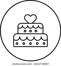 Wedding Cake vector icon. Can be used for printing, mobile and web applications.
