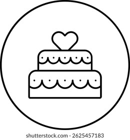 Wedding Cake vector icon. Can be used for printing, mobile and web applications.