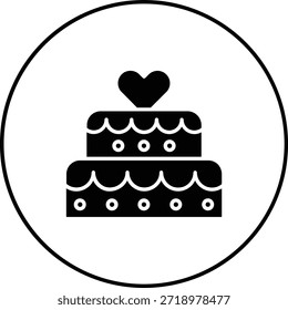 Wedding Cake vector icon. Can be used for printing, mobile and web applications.