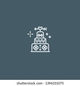 Wedding Cake vector icon. Wedding Cake concept stroke symbol design. Thin graphic elements vector illustration, outline pattern for your web site design, logo, UI. EPS 10.