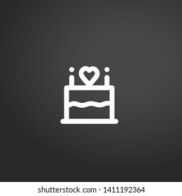 Wedding Cake vector icon. Wedding Cake concept stroke symbol design. Thin graphic elements vector illustration, outline pattern for your web site design, logo, UI. EPS 10.
