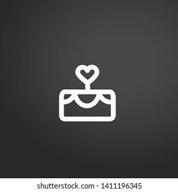 Wedding Cake vector icon. Wedding Cake concept stroke symbol design. Thin graphic elements vector illustration, outline pattern for your web site design, logo, UI. EPS 10.