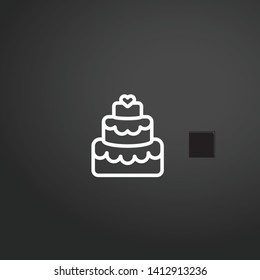 Wedding Cake vector icon. Wedding Cake concept stroke symbol design. Thin graphic elements vector illustration, outline pattern for your web site design, logo, UI. EPS 10.