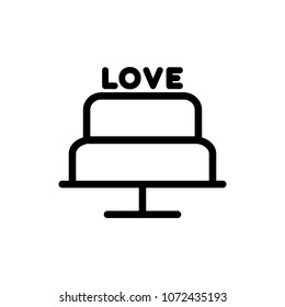 Wedding Cake Vector Icon Illustration For Web And Mobile App.Ui/Ux