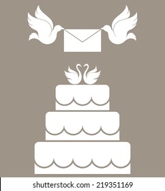 Wedding Cake. Vector Illustration EPS10