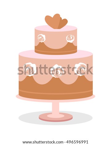 wedding cake vector illustration