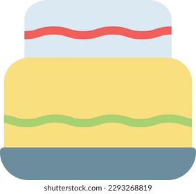 wedding cake Vector illustration on a transparent background.Premium quality symbols. Line Color vector icon for concept and graphic design.
