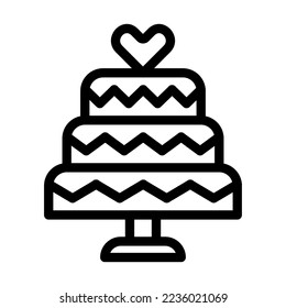Vectorliniendesign für Hochzeitskuchen