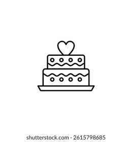 Wedding Cake vector line icon icons design