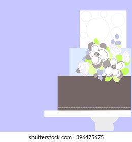 Wedding cake.Vector illustration.