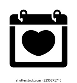 Wedding Calendar icon vector illustration logo template isolated on white background