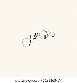 wedding caligraphic logo FF elegancy and beauty in one look with monogram concept letter