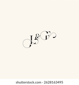 wedding caligraphic logo FL elegancy and beauty in one look with monogram concept letter