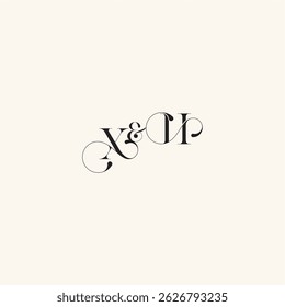 wedding caligraphic logo with monogram concept letter elegancy and beauty in one look HX