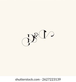 wedding caligraphic logo with monogram concept letter elegancy and beauty in one look ID