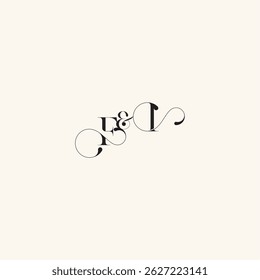 wedding caligraphic logo with monogram concept letter elegancy and beauty in one look IF