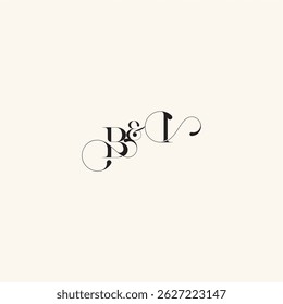wedding caligraphic logo with monogram concept letter elegancy and beauty in one look IB