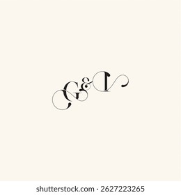 wedding caligraphic logo with monogram concept letter elegancy and beauty in one look IG