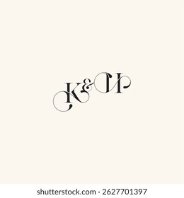 wedding caligraphic logo with monogram concept letter elegancy and beauty in one look HK