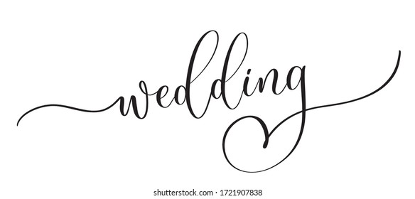 Wedding -  calligraphic inscription for album, cover.