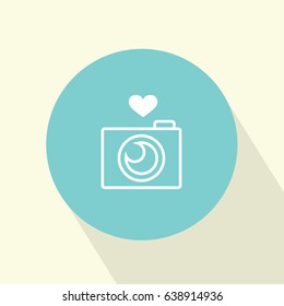 wedding camera flat icons