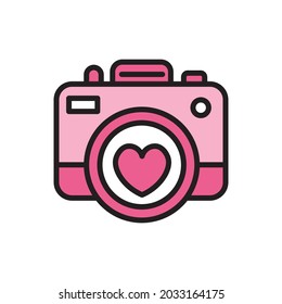 Wedding Camera Icon Vector Illustration