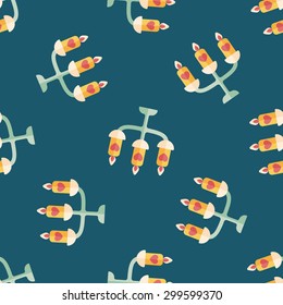wedding candle holder flat icon,eps10 seamless pattern background