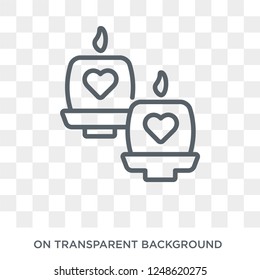 wedding Candle icon. wedding Candle design concept from Wedding and love collection. Simple element vector illustration on transparent background.