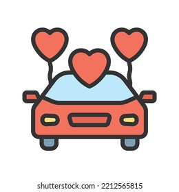 Wedding Car icon vector image. Can also be used for Physical Fitness. Suitable for mobile apps, web apps and print media.
