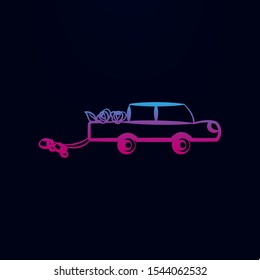 Wedding car sketch nolan icon. Simple thin line, outline vector of wedding icons for ui and ux, website or mobile application
