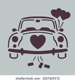 Wedding car stencil	