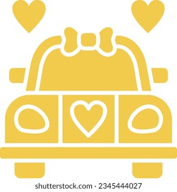 Vektorsymbol für Hochzeitswagen. Kann für Druck-, Mobil- und Web-Anwendungen verwendet werden.