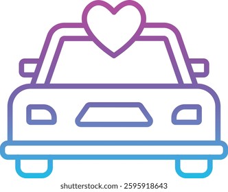 Wedding Car vector icon. Can be used for printing, mobile and web applications.