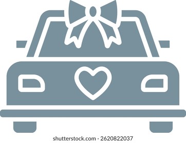Ícone vetor de carro de casamento. Pode ser usado para impressão, aplicativos móveis e da Web.