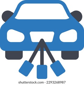 wedding car Vector illustration on a transparent background.Premium quality symbols.Glyphs vector icon for concept and graphic design.