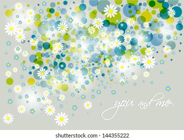 Wedding card. Abstract floral background.