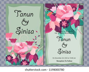 Wedding card and background