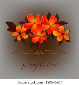 Wedding card or beautiful floral invitation card. Cute romantic floral background. Abstract greeting card. Greeting postcard in vintage vector style. Elegance pattern with flowers.
