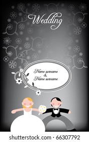 wedding card in black