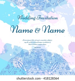 Wedding card collection. Template of invitation card. Decorative greeting design for  thank you card, save the date card, mother day.