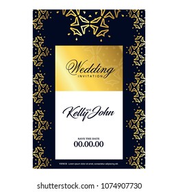 Wedding card with creative design and elegant style 