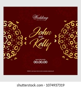 Wedding card with creative design and elegant style