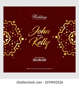 Wedding card with creative design and elegant style 