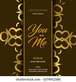 Wedding card with creative design and elegant style 