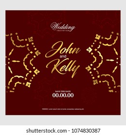 Wedding card with creative design and elegent style