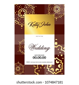 Wedding card with creative design and elegent style 