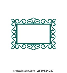Wedding card decorative frame vector element.