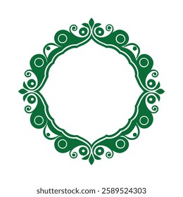 Wedding card decorative frame vector element.