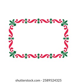 Wedding card decorative frame vector element.