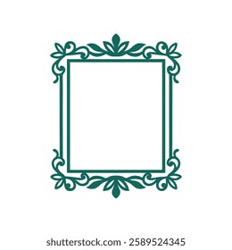 Wedding card decorative frame vector element.